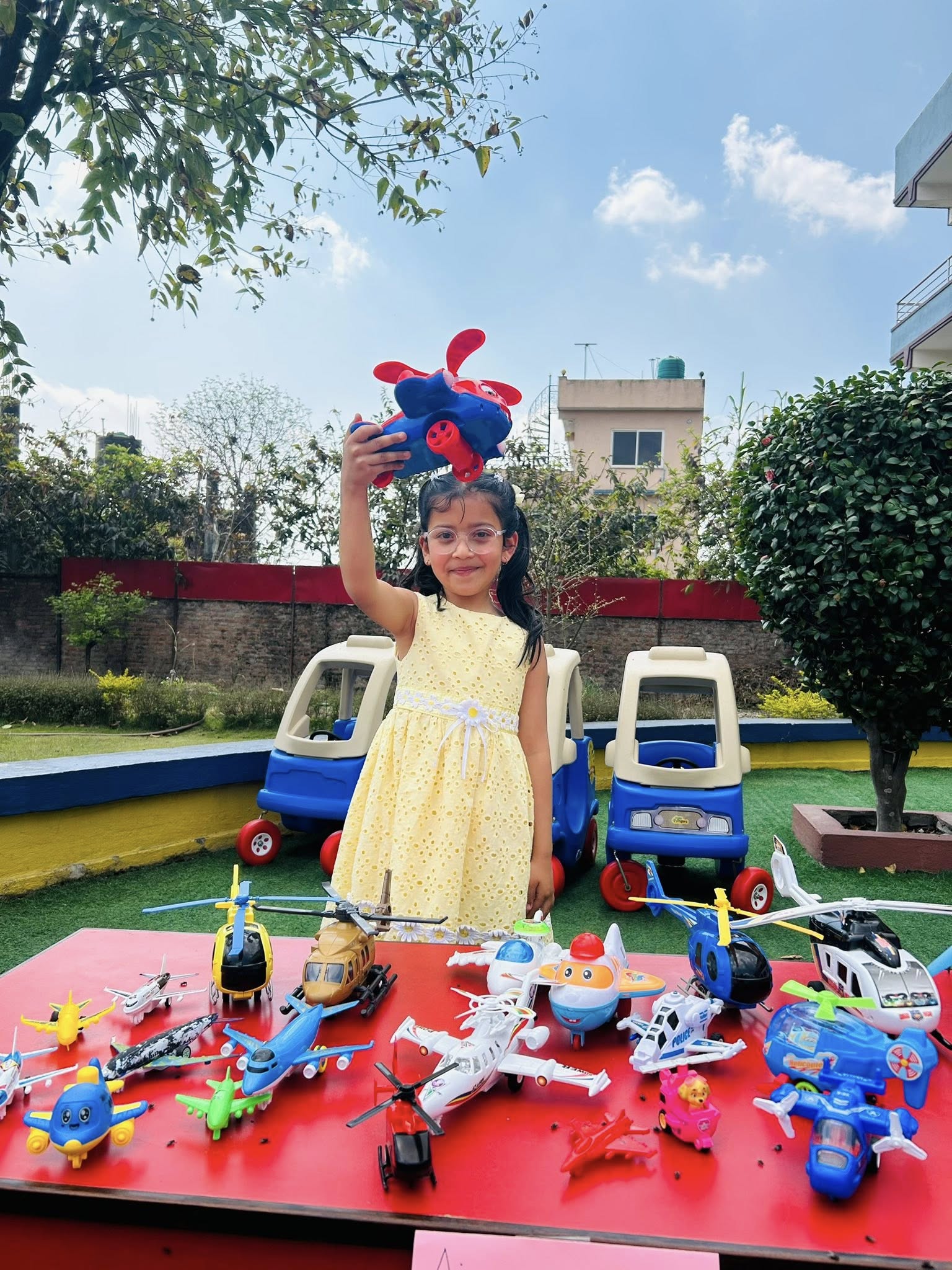 Student art exhibition EuroKids Mulpani preschool Nepal