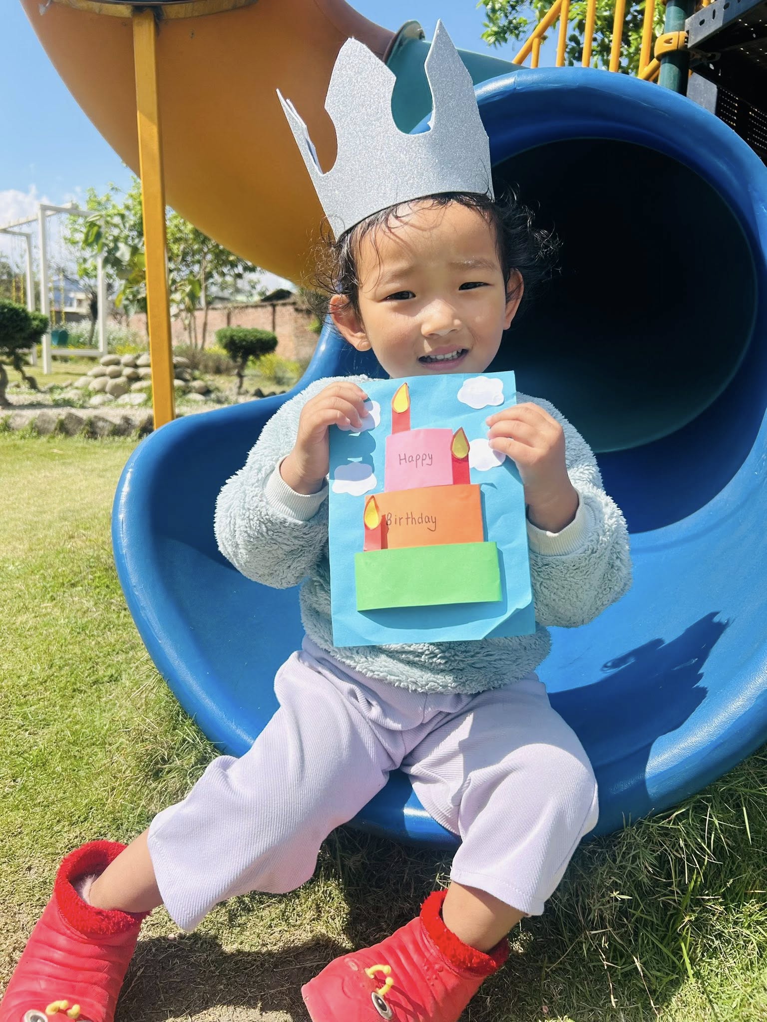 Smiling student at EuroKids Mulpani best preschool Nepal