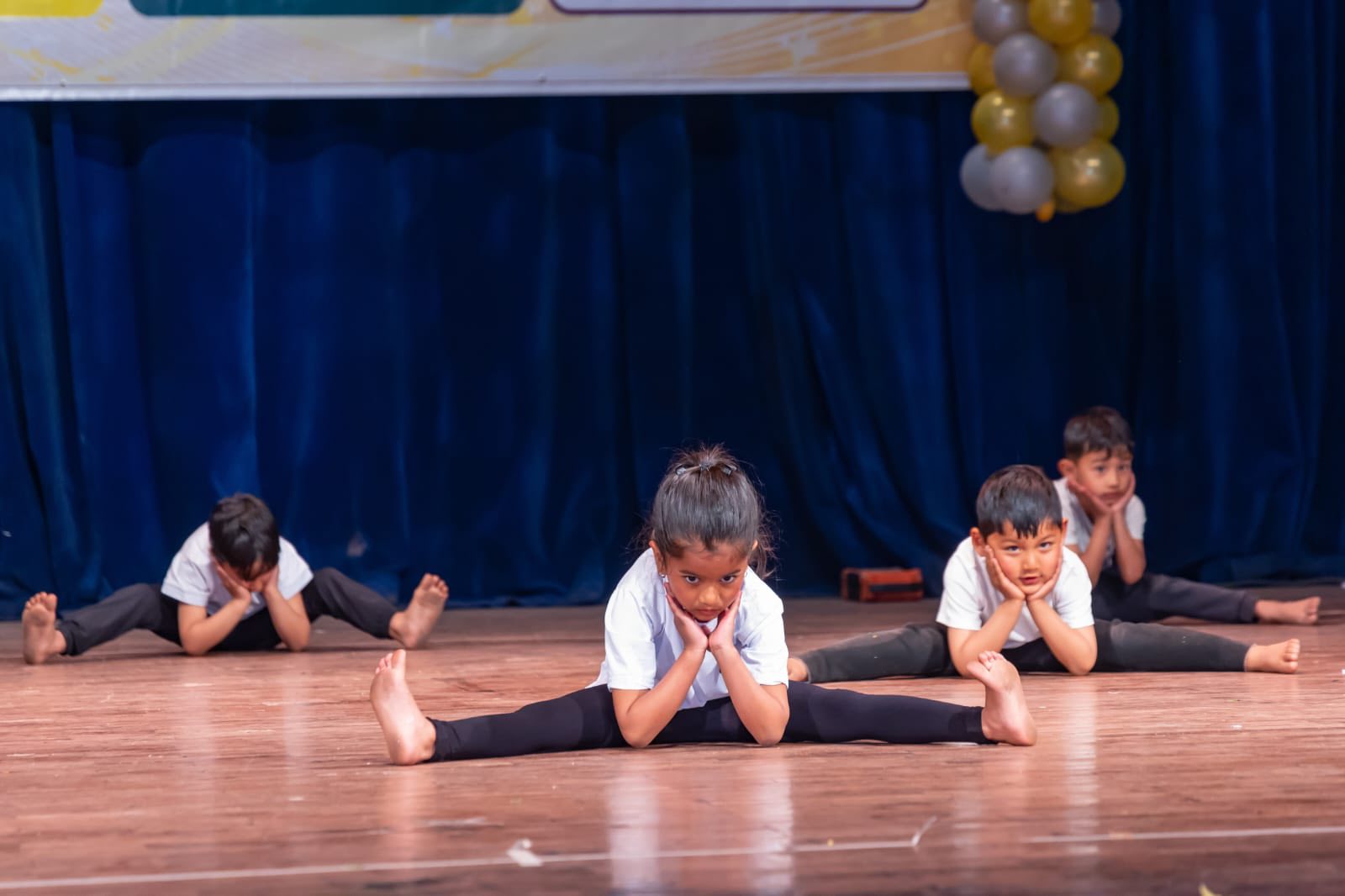 Kids yoga activity at EuroKids Mulpani school Kathmandu Nepal